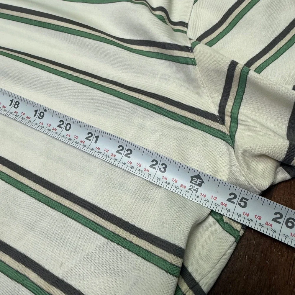 Tiger Woods Collection Polo Shirt Mens XXL White Striped Dri-FIT 359325-112